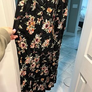 Black flora off the shoulder jumspsuit